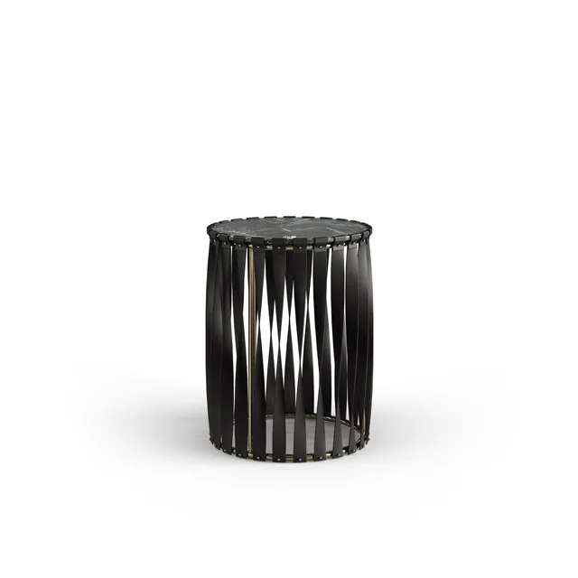 bablanc-bonzo-table-d-appoint-cuir-marbre image 1