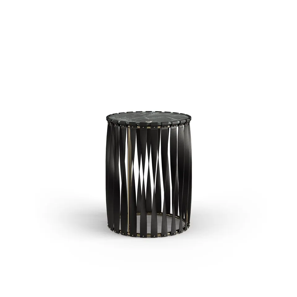 bablanc-bonzo-table-d-appoint-cuir-marbre image 1