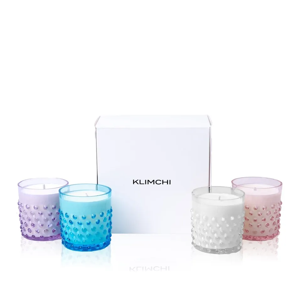 klimchi-hobnail-candles-coffret-4-bougies-soja image 1