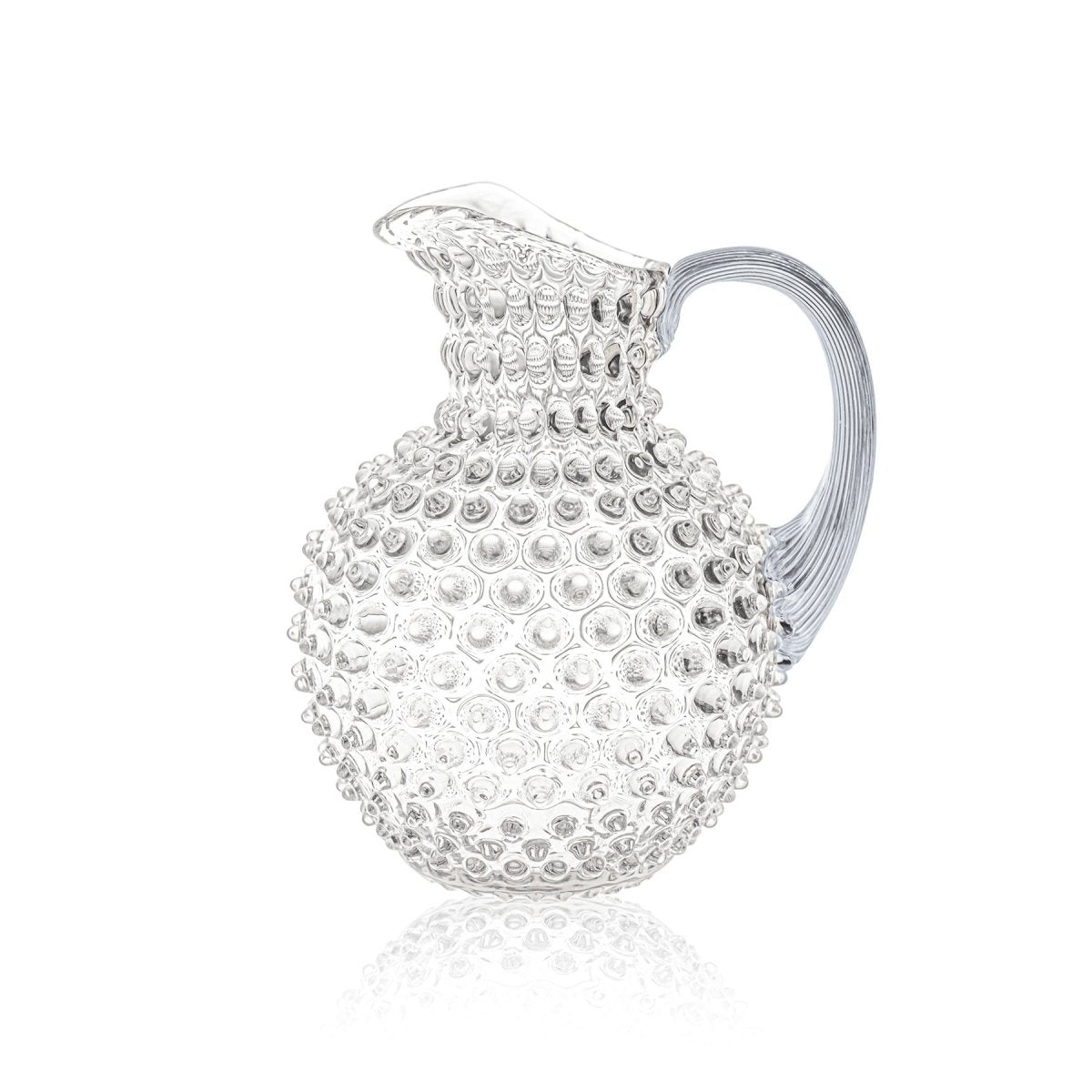 klimchi-hobnail-pichet-cristal-anse-argent-e image 1