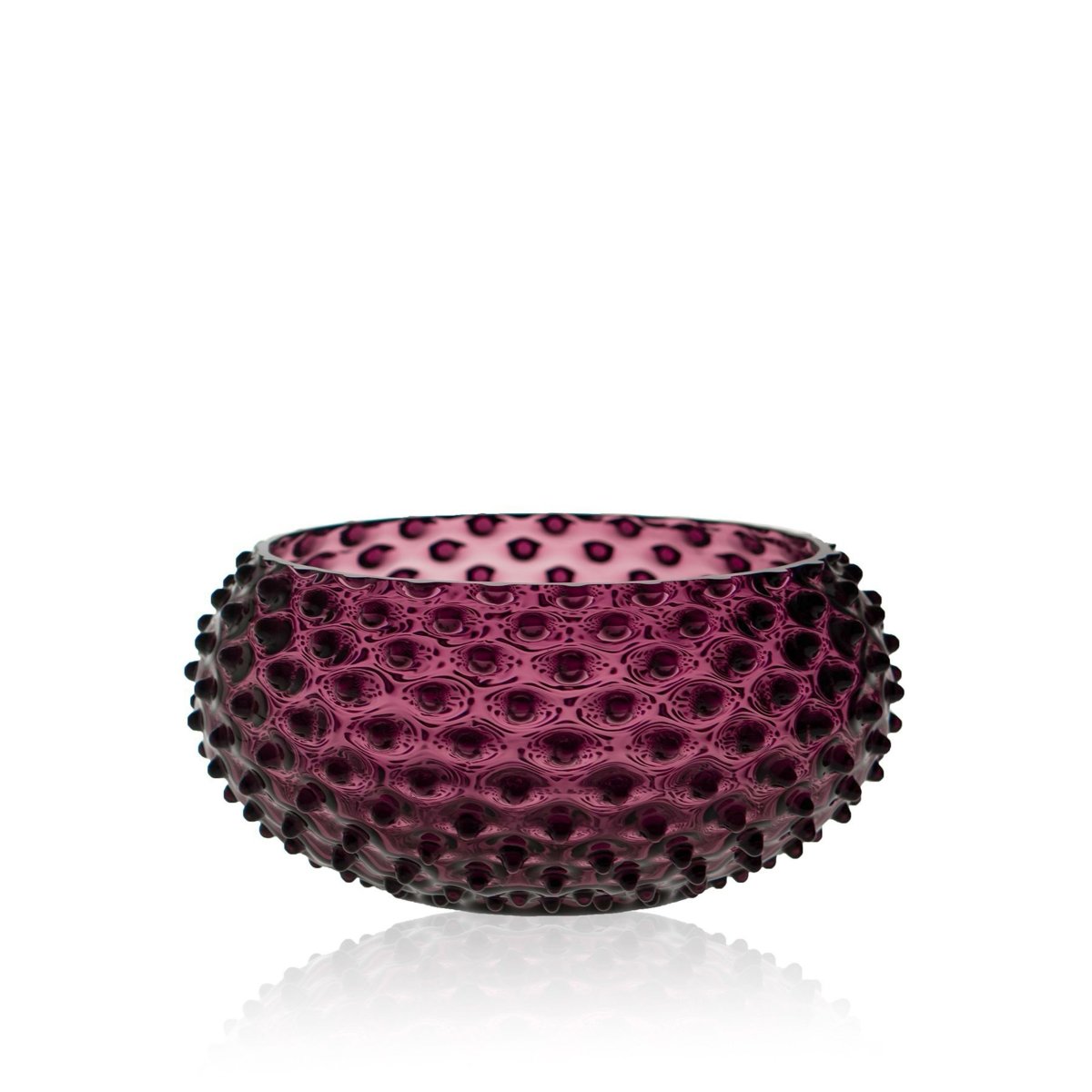 klimchi-hobnail-bol-en-verre-violet-picots-cristal image 1