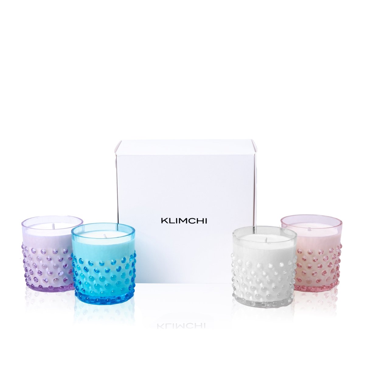klimchi-hobnail-candles-coffret-4-bougies-soja image 1