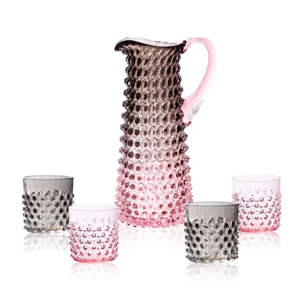 klimchi-hobnail-service-pichet-verres-whisky-verre-fum-dusk image 1