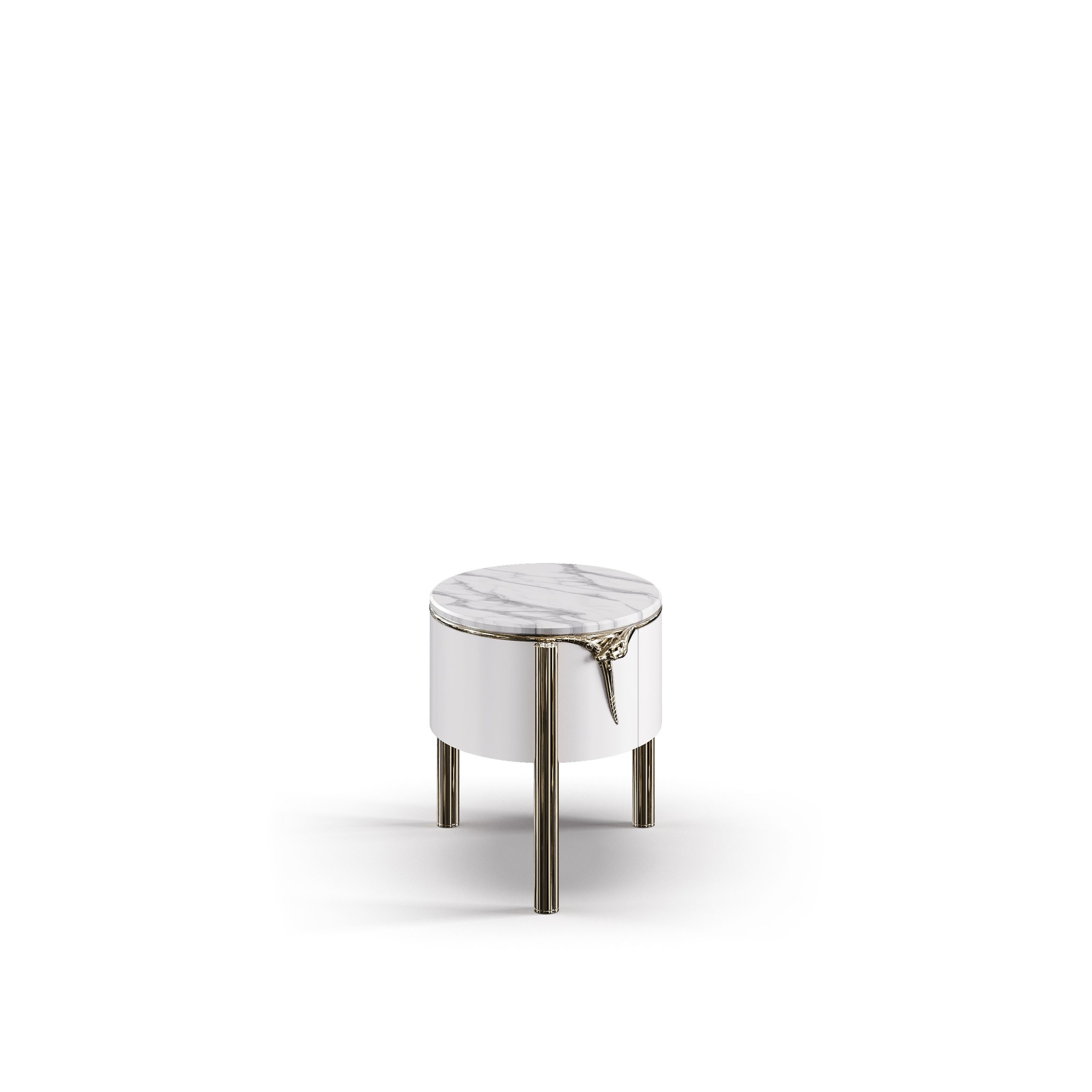 bablanc-snake-table-de-chevet-marbre-laiton-serpent image 3