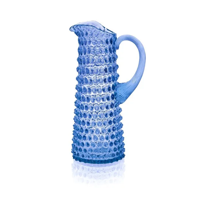 klimchi-hobnail-carafe-pichet-bleu-clair-1-l-1000-ml image 1