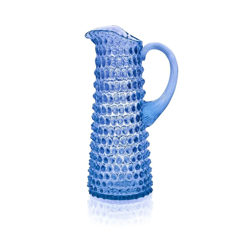 klimchi-hobnail-carafe-pichet-bleu-clair-1-l-1000-ml image 1