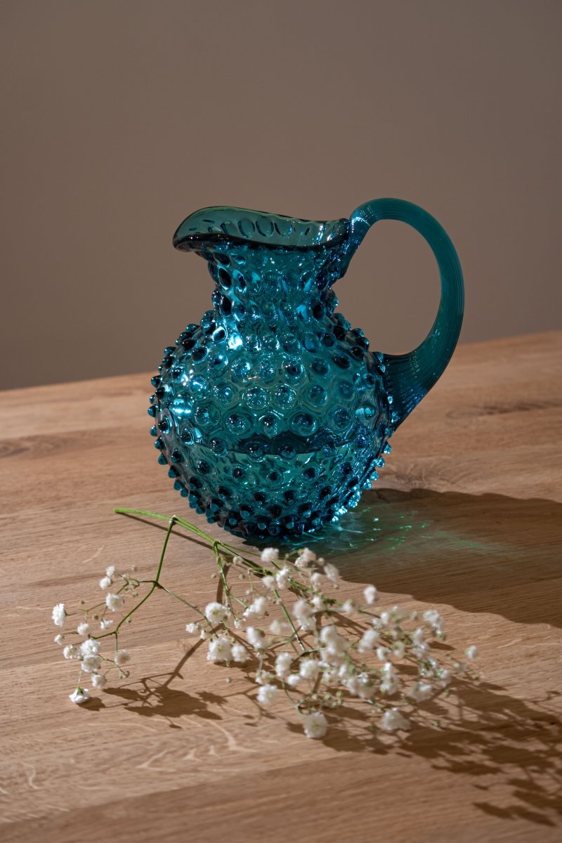 klimchi-hobnail-carafe-aquamarine-1-l-en-verre image 2