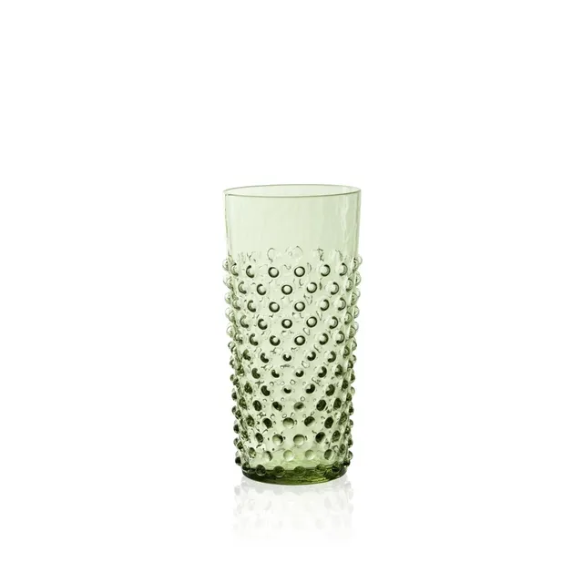 klimchi-hobnail-grands-verres-olive-green-lot-2 image 1