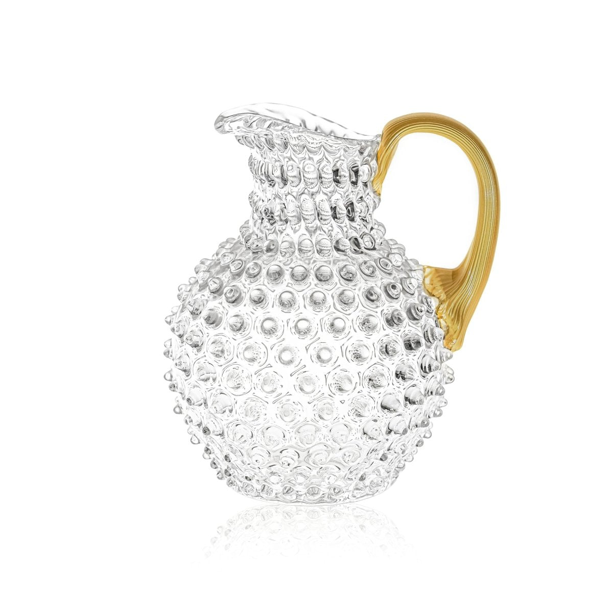 klimchi-hobnail-pichet-cristal-anse-or-2-l image 1