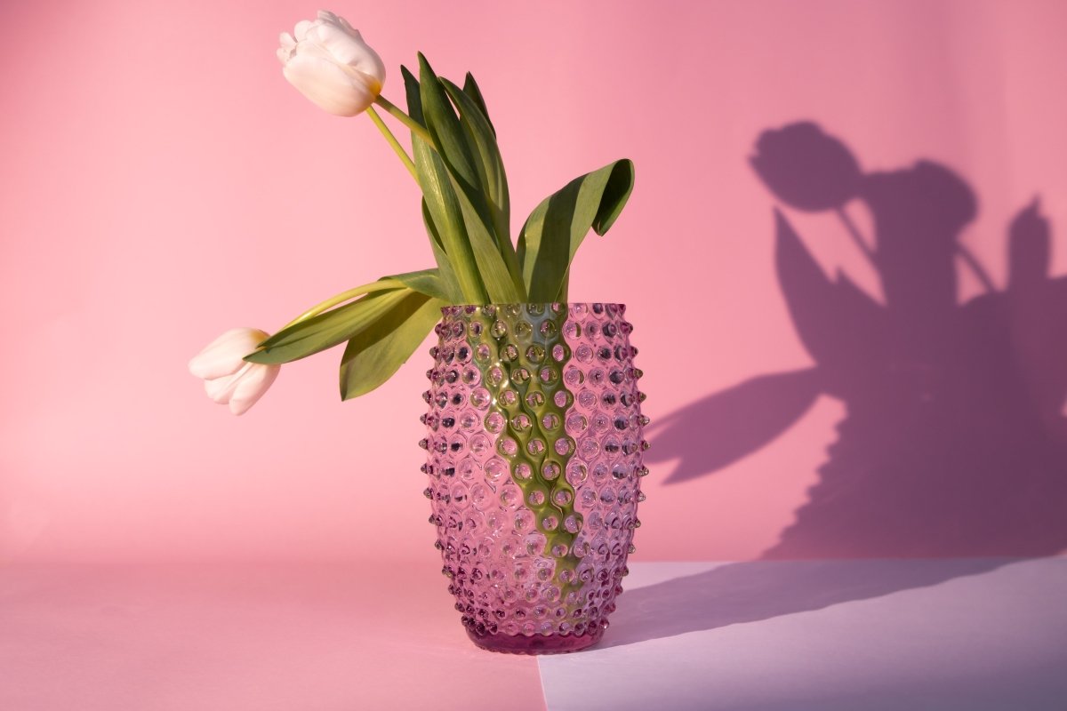klimchi-hobnail-vase-ovale-cristal-lilas-lilac image 2