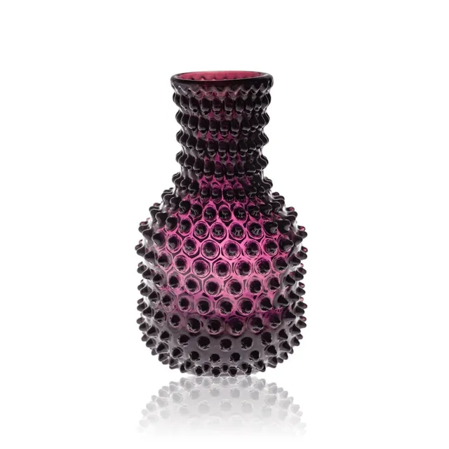 klimchi-hobnail-carafe-violette-2-l-en-verre-picots image 1