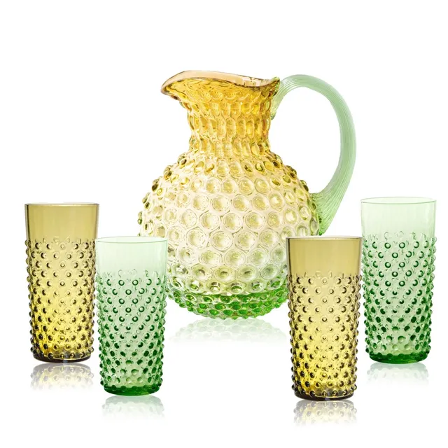 klimchi-hobnail-service-pichet-meadow-2000-ml-verres image 1