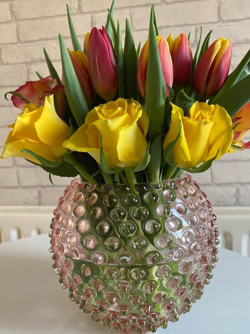 klimchi-hobnail-vase-rond-rosaline-rose image 4