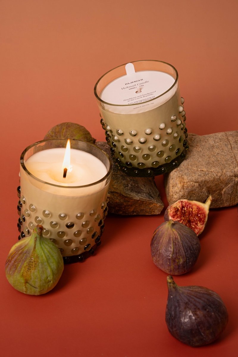 klimchi-wave-candles-hobnail-bougie-vanille-figue-cire-soja image 5