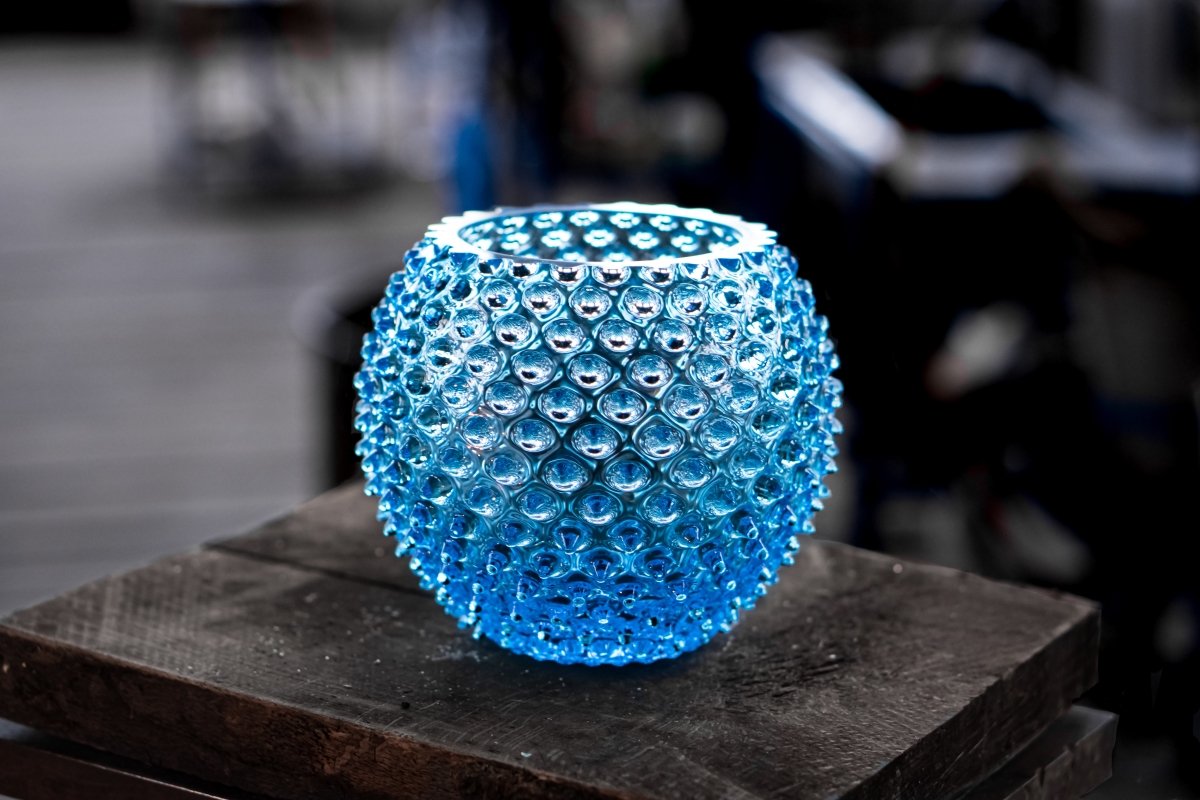 klimchi-hobnail-vase-azure-rond-bleu-18-cm image 3