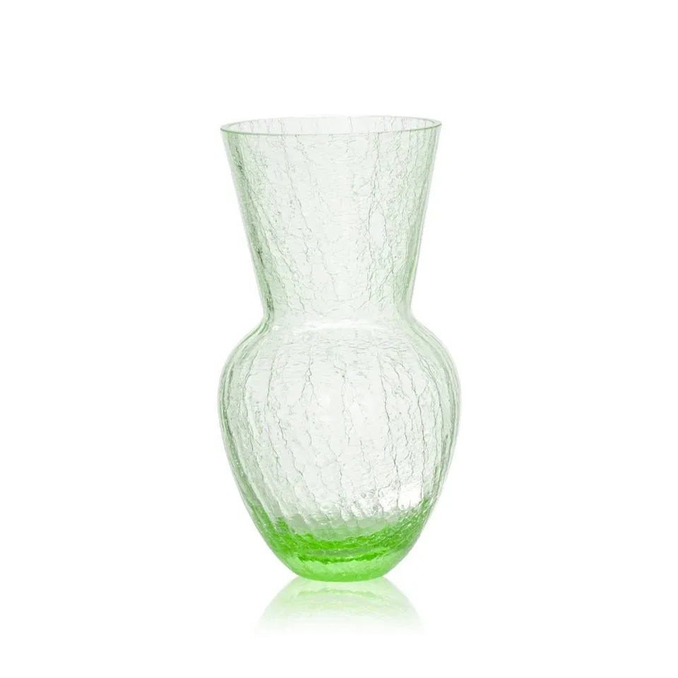 klimchi-felicity-vase-vert-menthe-craquel-artisanal image 1