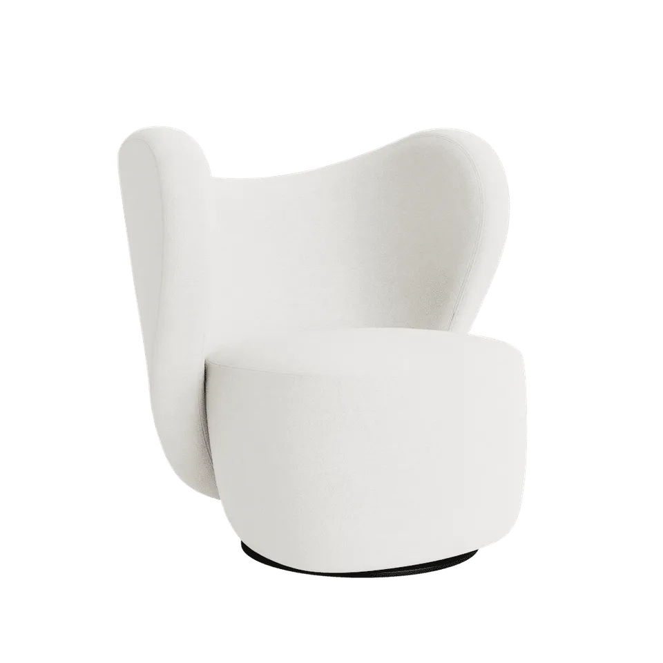 norr-11-little-big-chair-fauteuil-tissu-beige-pivotant image 1
