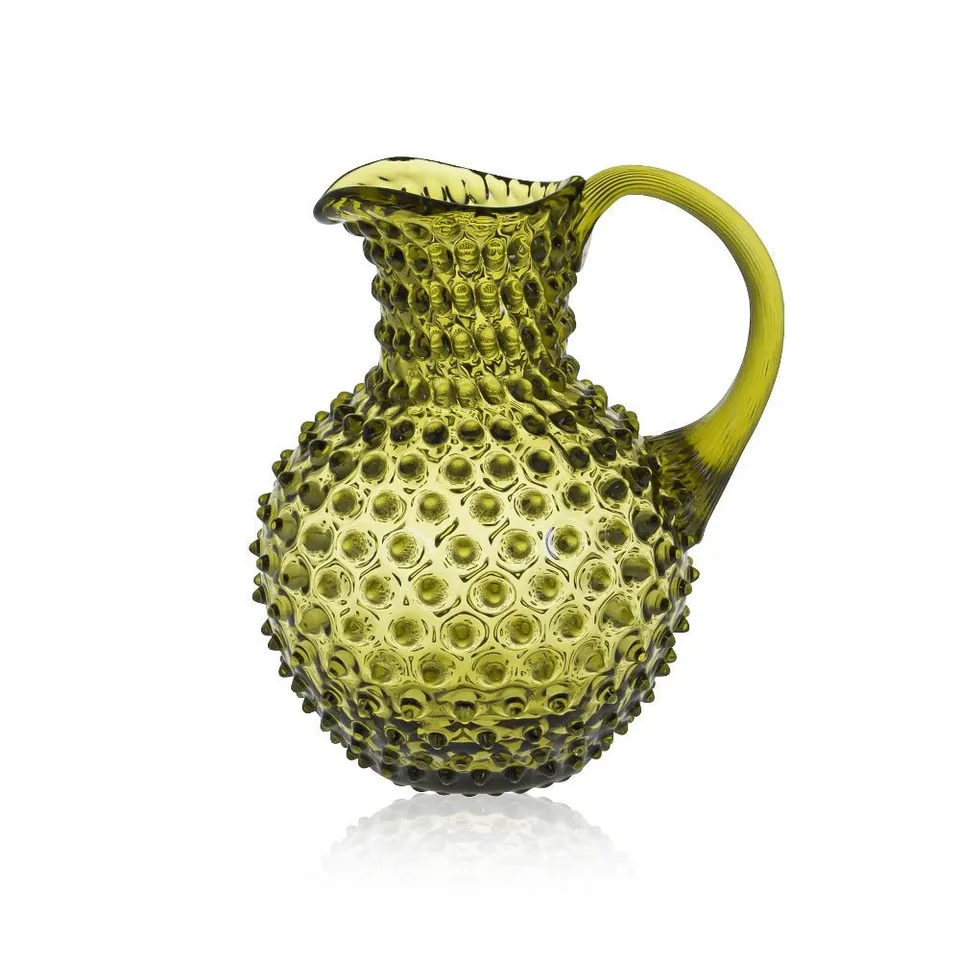 klimchi-hobnail-carafe-bonsai-green-2-l-verte-picots image 1