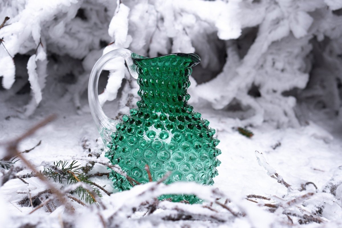 klimchi-hobnail-carafe-verre-vert-fonc-2-l-cristal image 3