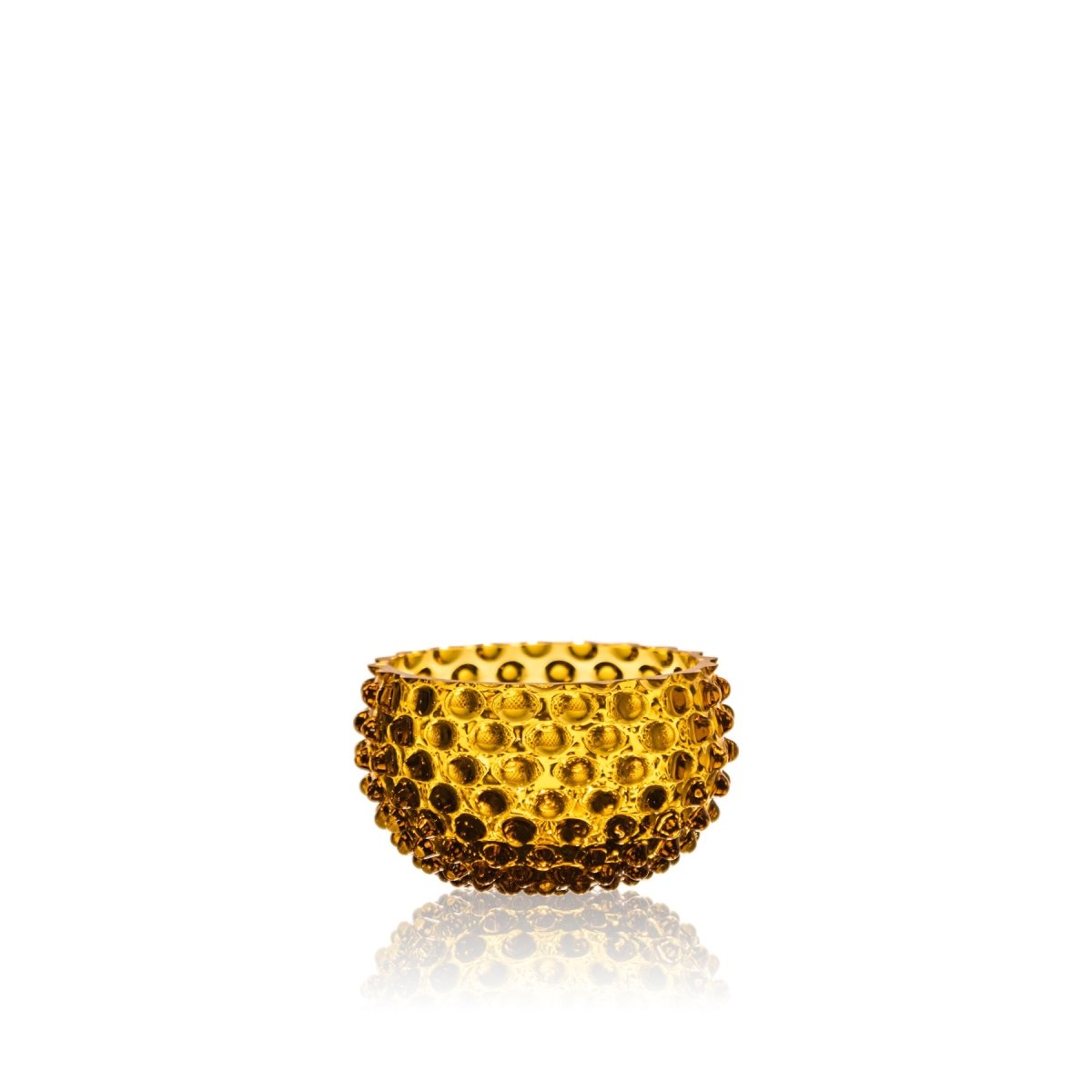 klimchi-hobnail-amber-petit-bol-cristal-ambre image 1