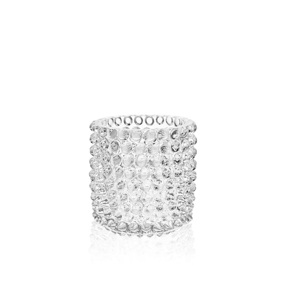 klimchi-hobnail-bougeoir-cristal-transparent-petit-vase image 1