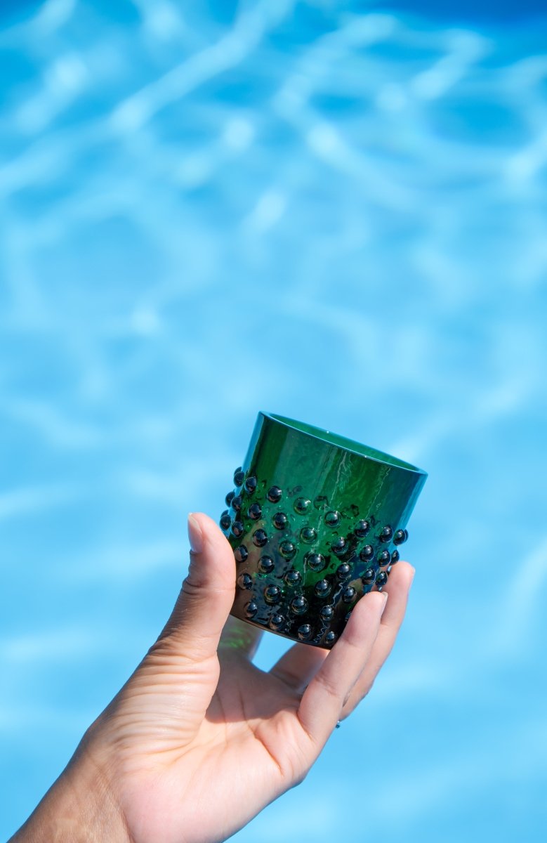 klimchi-hobnail-verre-whisky-vert-fonc-150-ml-seul image 2