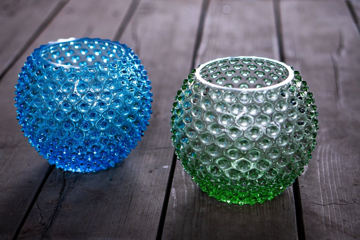 klimchi-hobnail-vase-azure-rond-bleu-18-cm image 5