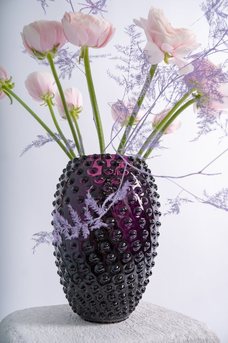 klimchi-hobnail-vase-ovale-violet-sans-plomb image 5
