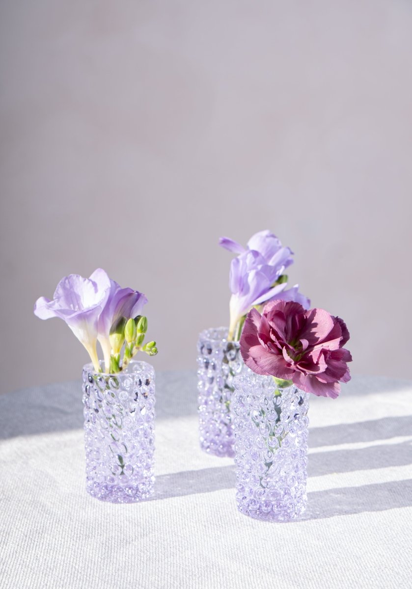 klimchi-hobnail-lilac-petit-vase-soliflore-cristal image 3