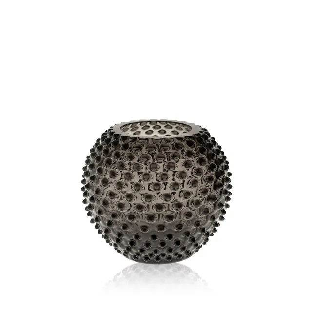 klimchi-hobnail-vase-boule-noir-fum-black-smoke image 1