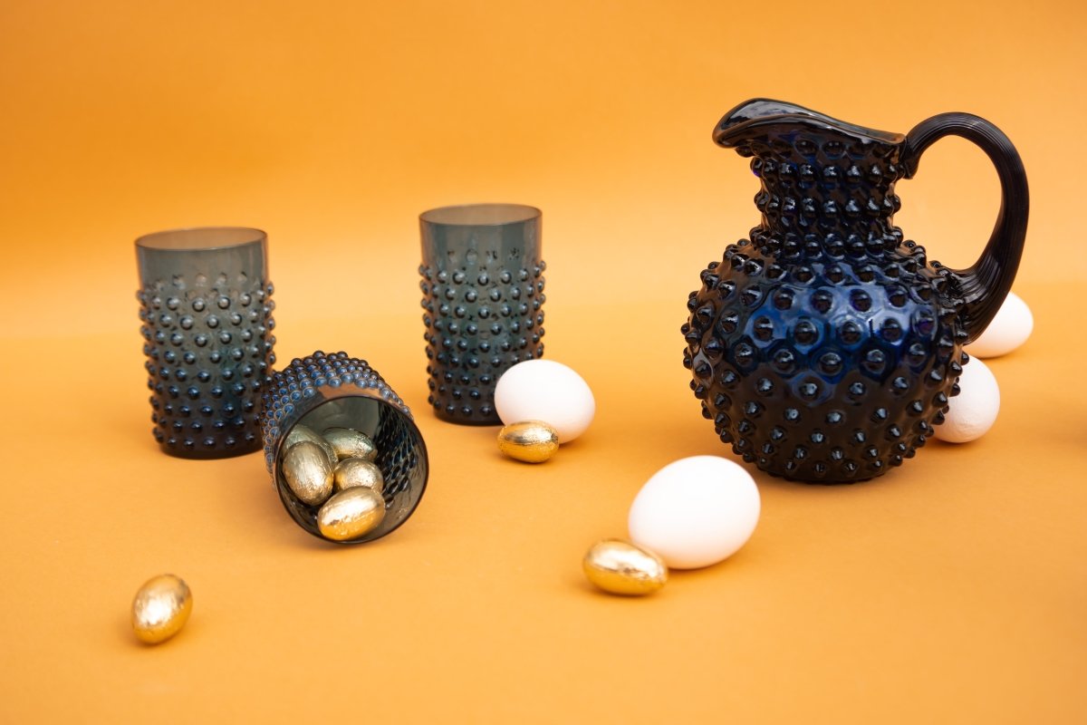 klimchi-hobnail-carafe-royal-blue-small-1-l-bleu-royal image 3