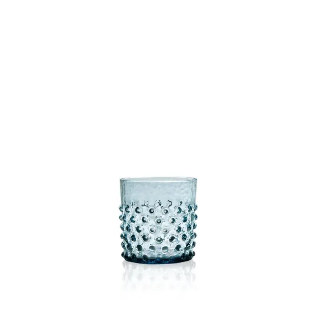 klimchi-hobnail-verre-whisky-bleu-misty-150-ml image 1