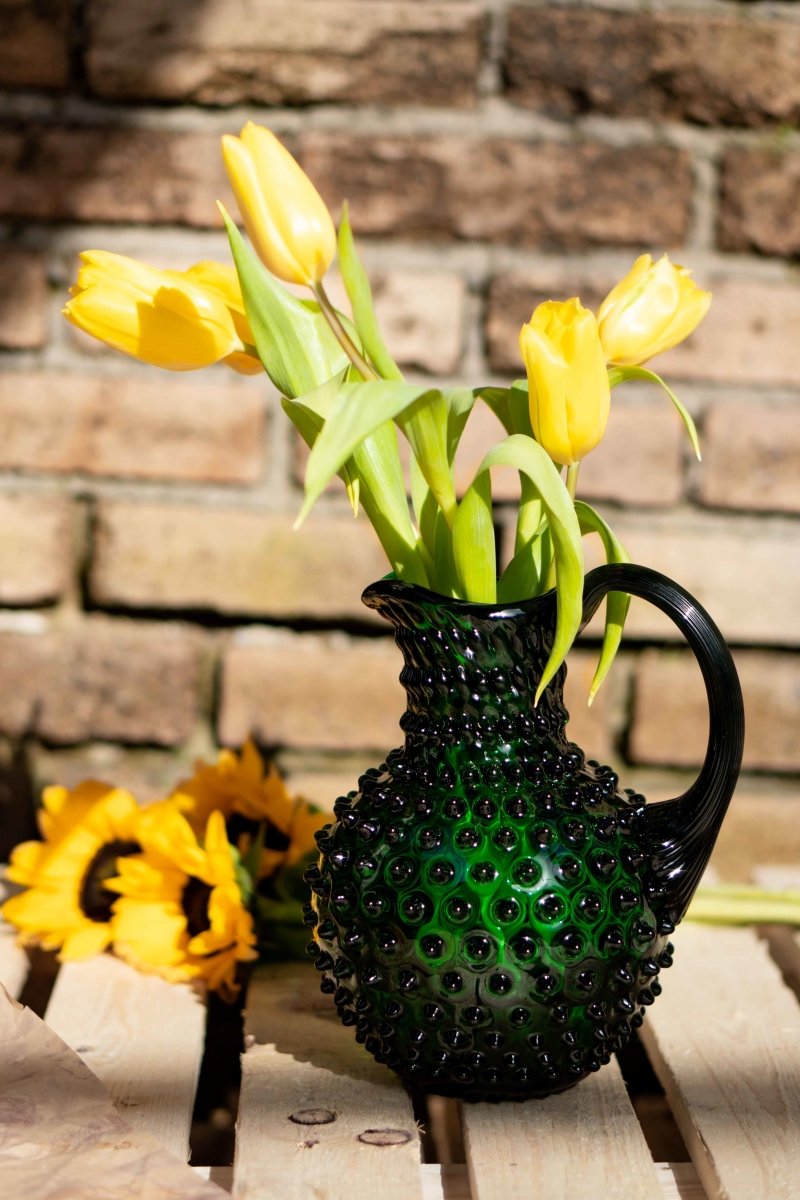 klimchi-hobnail-carafe-vert-fonc-2000-ml-pichet image 3