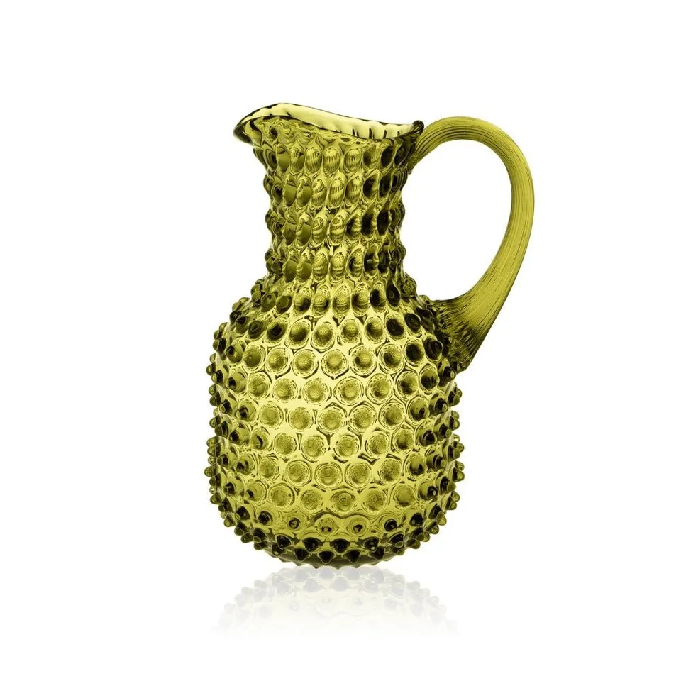 klimchi-hobnail-carafe-bonsai-green-2-litres image 1