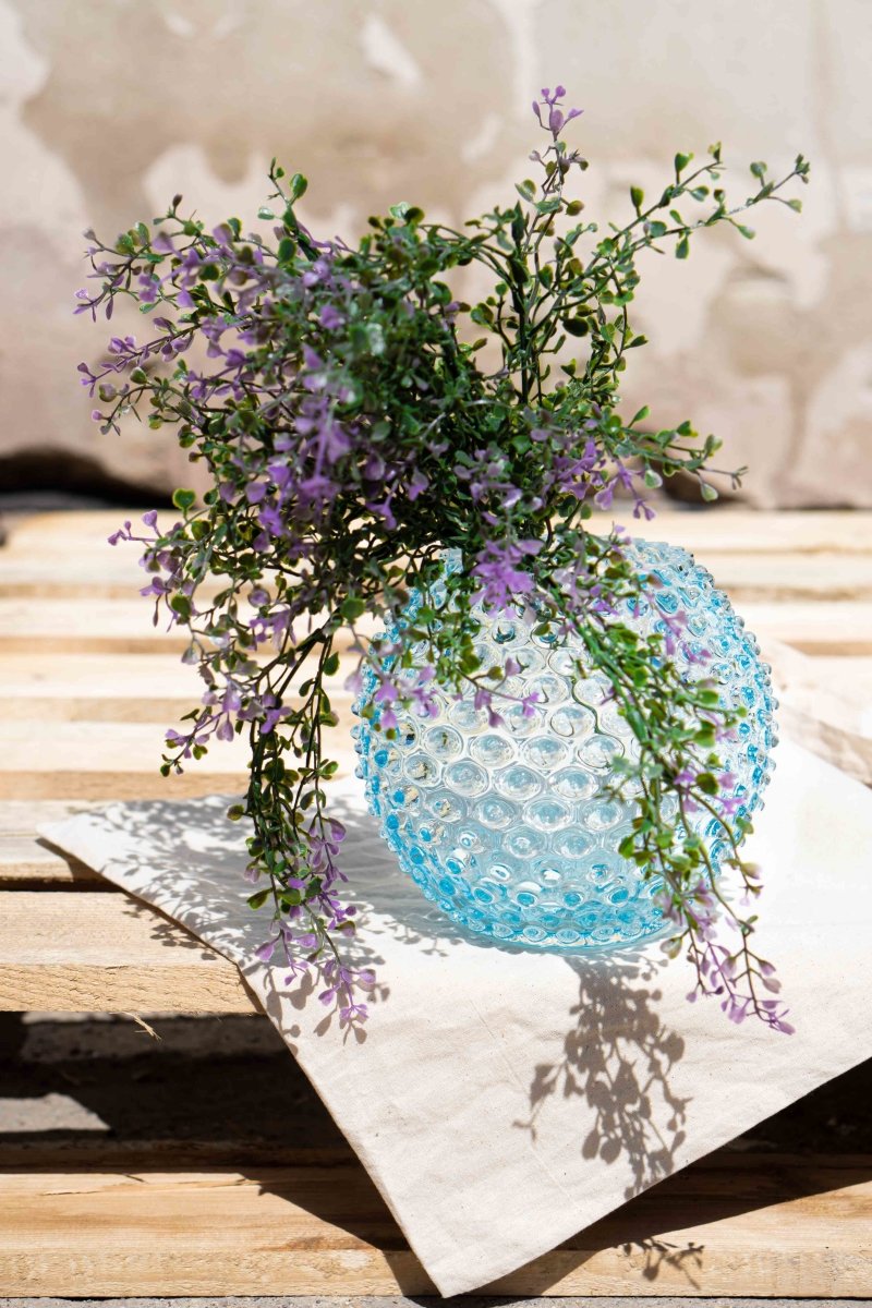 klimchi-hobnail-underlay-azure-vase-verre-bleu-azure image 2