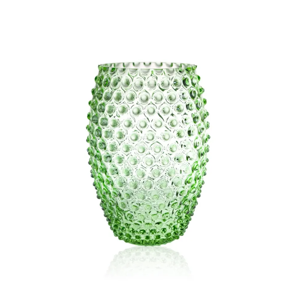 klimchi-hobnail-vase-ovale-vert-clair-sans-plomb image 1