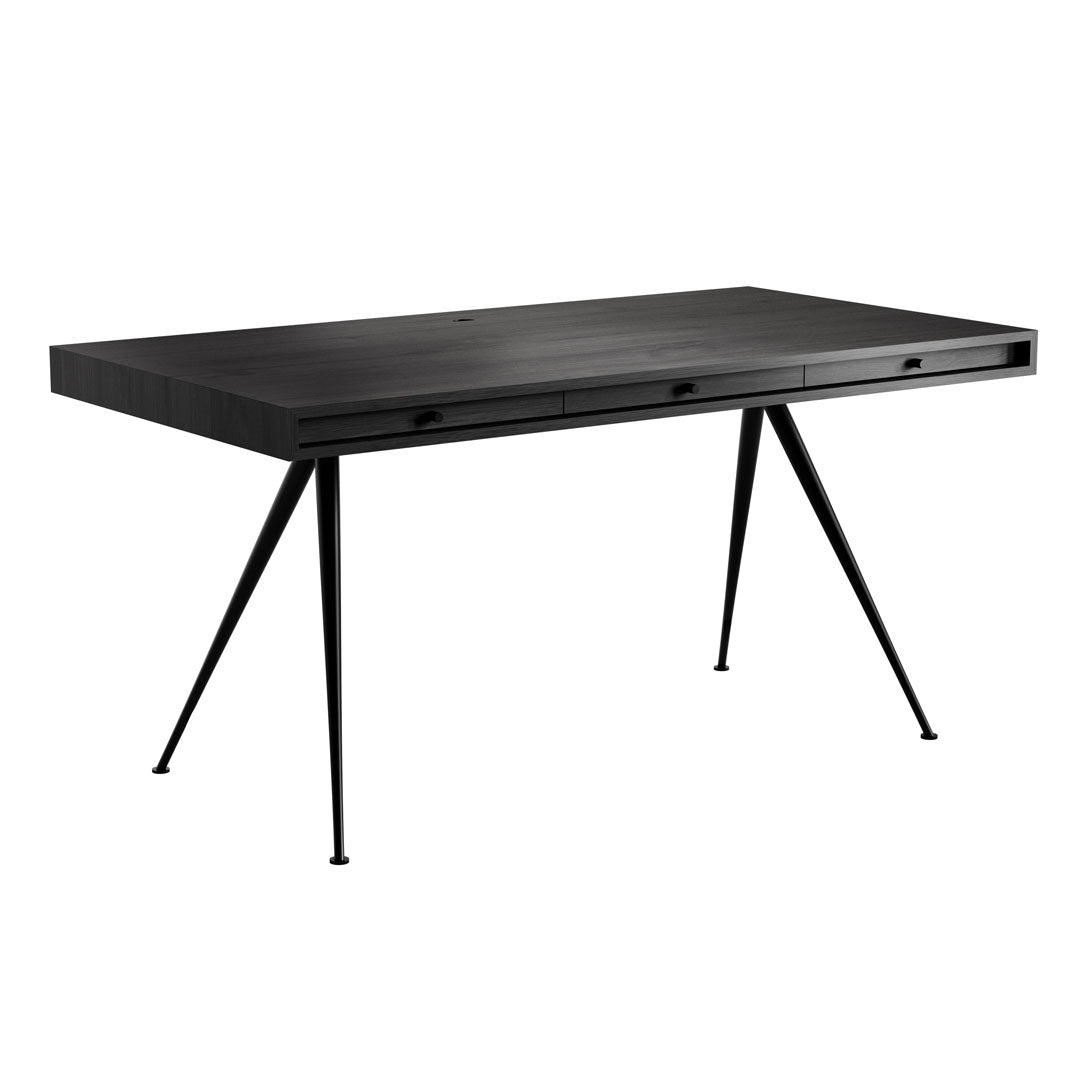 norr-11-jfk-bureau-fr-ne-noir-home-office-3-tiroirs-standard image 2