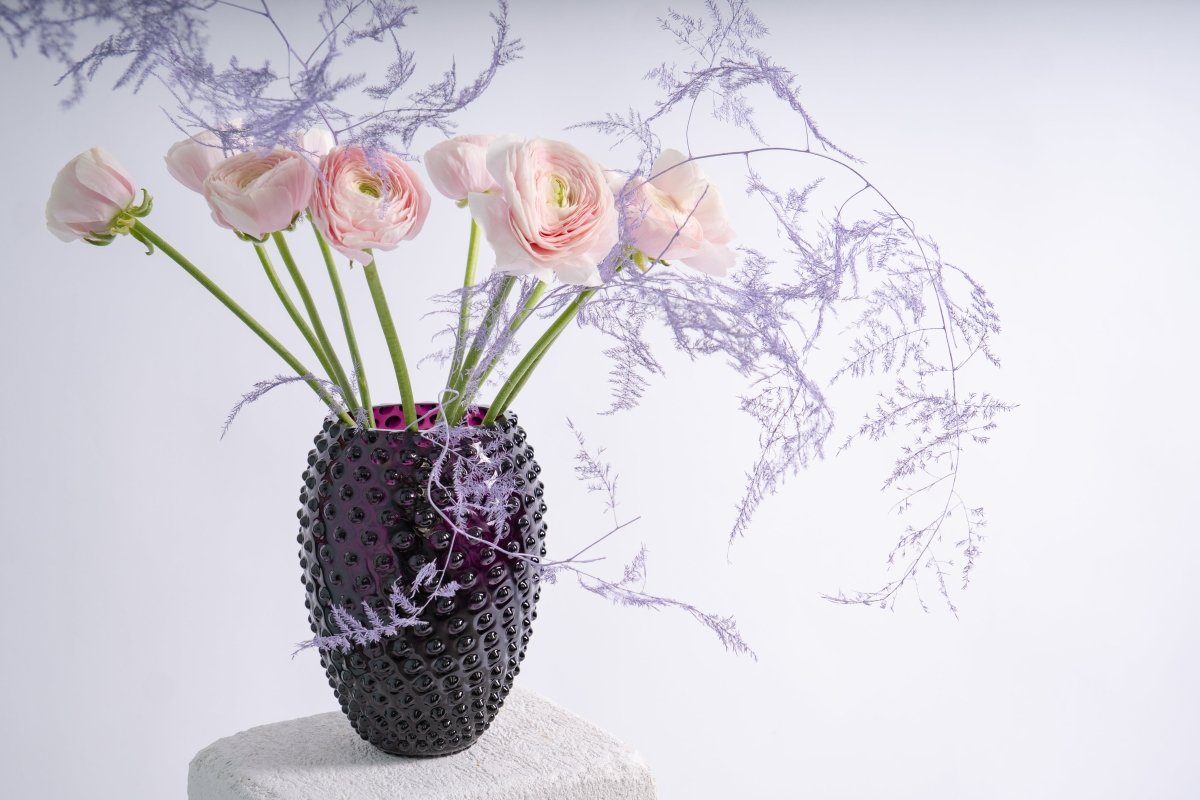klimchi-hobnail-vase-ovale-violet-sans-plomb image 4