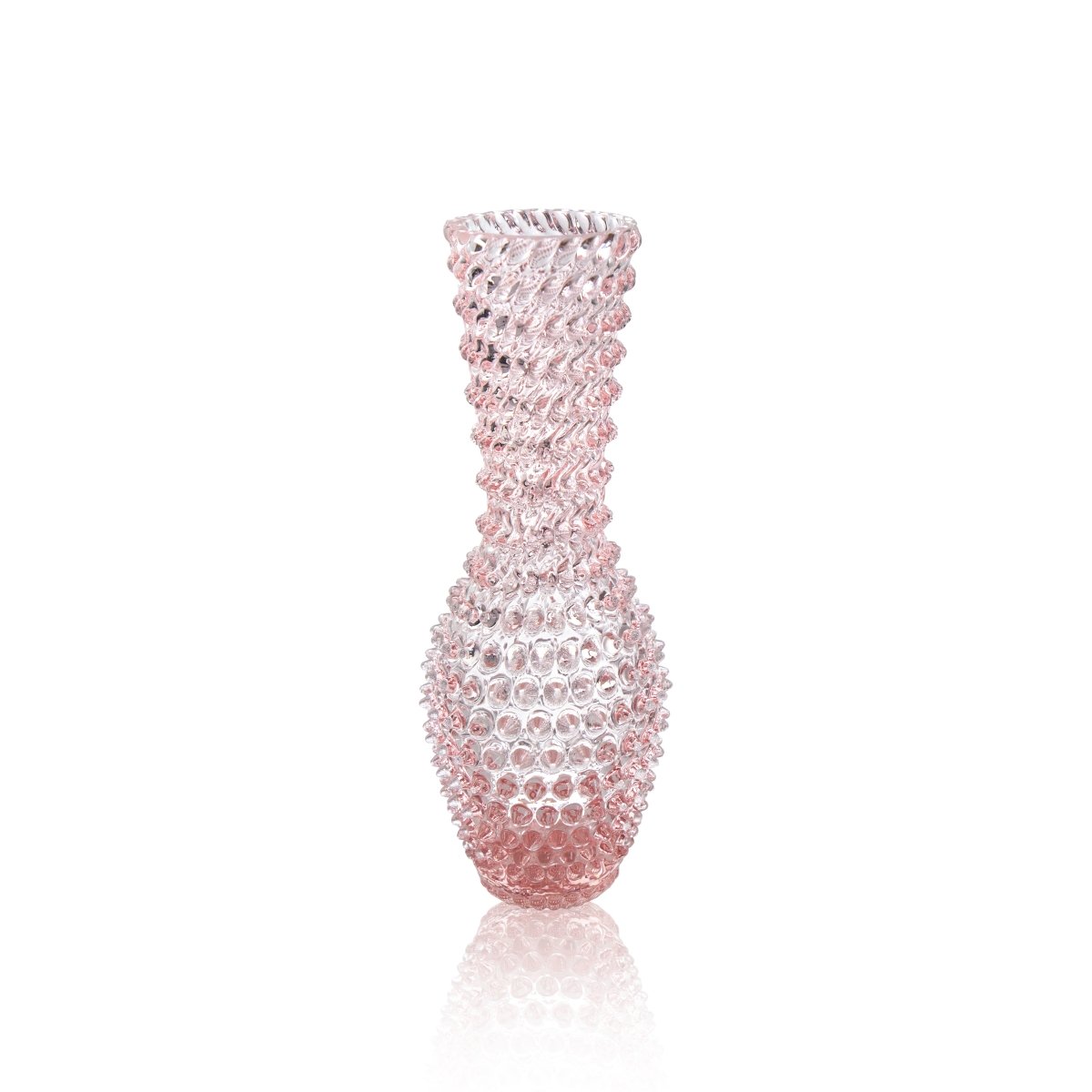 klimchi-fugu-vase-rosaline-rose-en-verre-translucide image 1