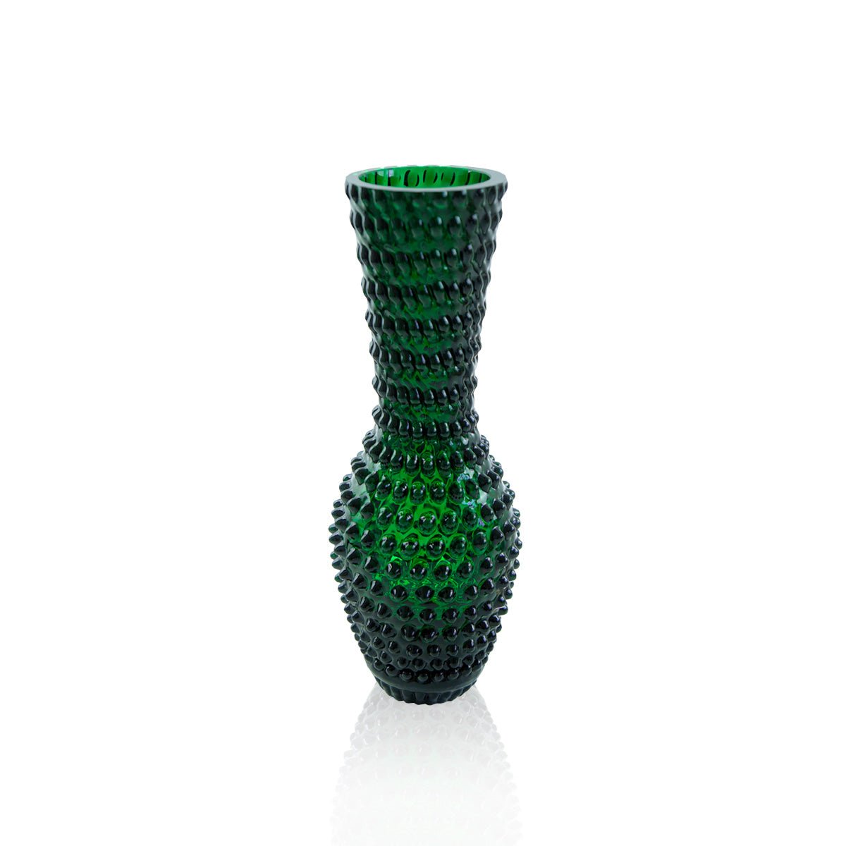 klimchi-fugu-vase-vert-fonc-motif-bulles image 1