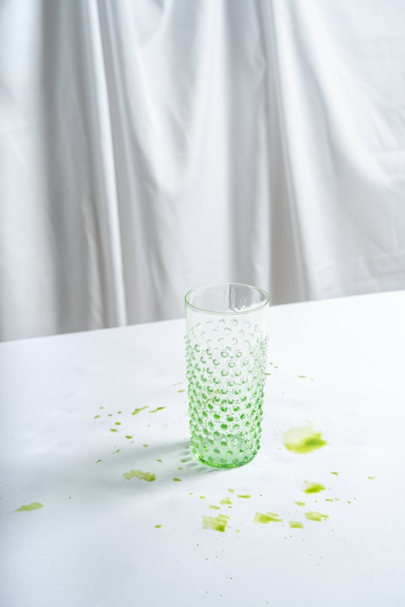 klimchi-hobnail-tumbler-haut-verre-vert-l-unit-400-ml image 6