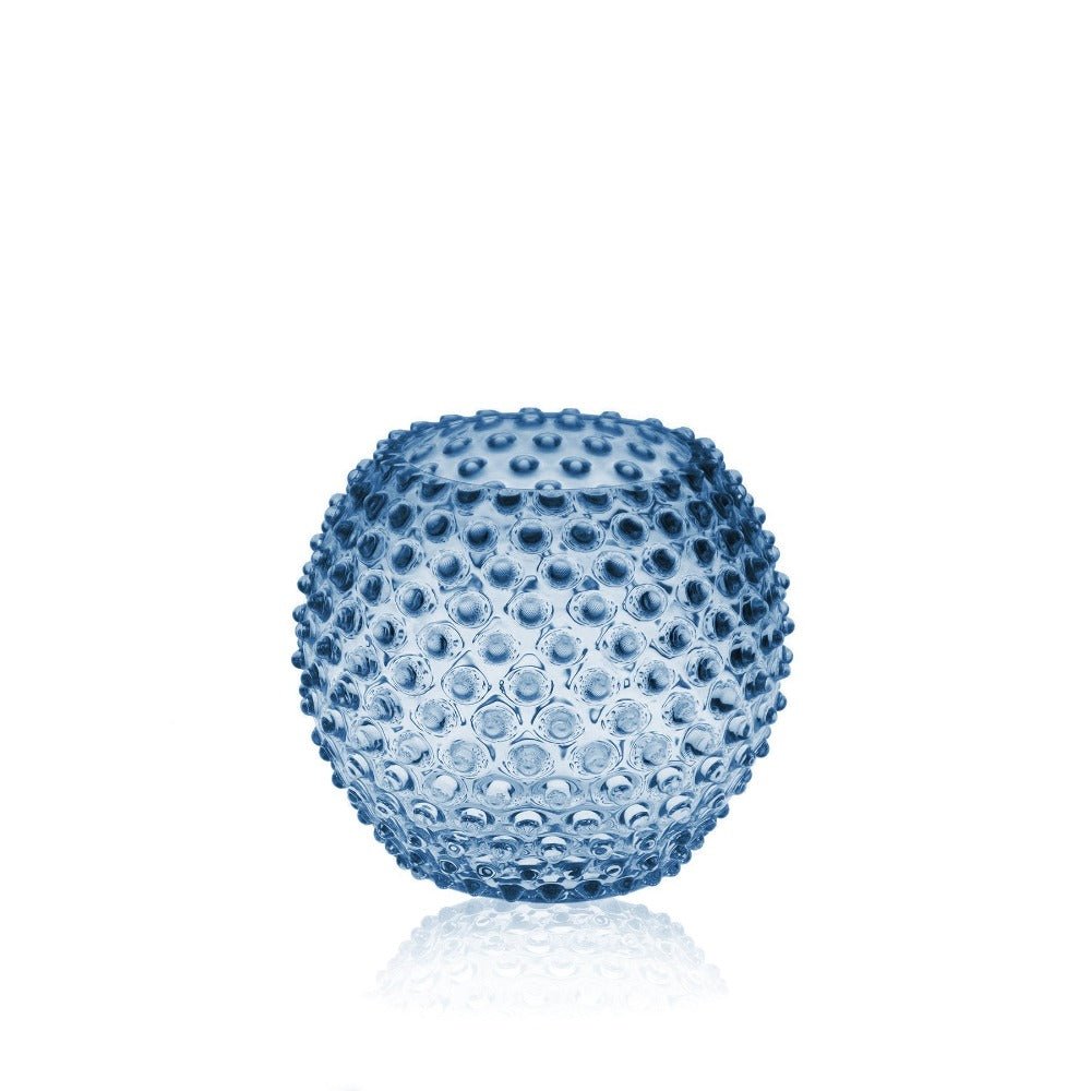 klimchi-hobnail-blue-smoke-vase-rond-bleu-fum-1-pi-ce image 1