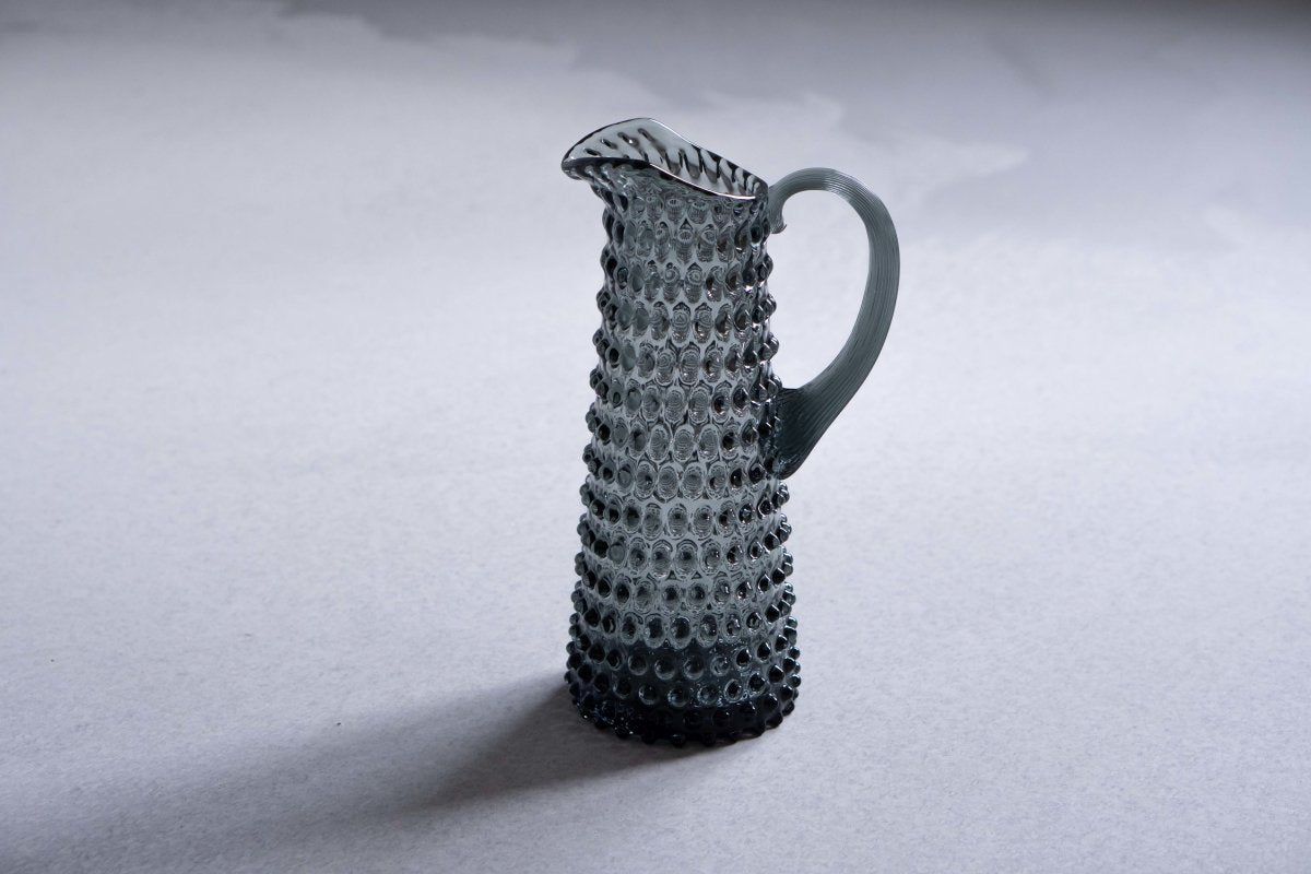 klimchi-hobnail-carafe-verre-gris-fum-1-l-cristal image 3