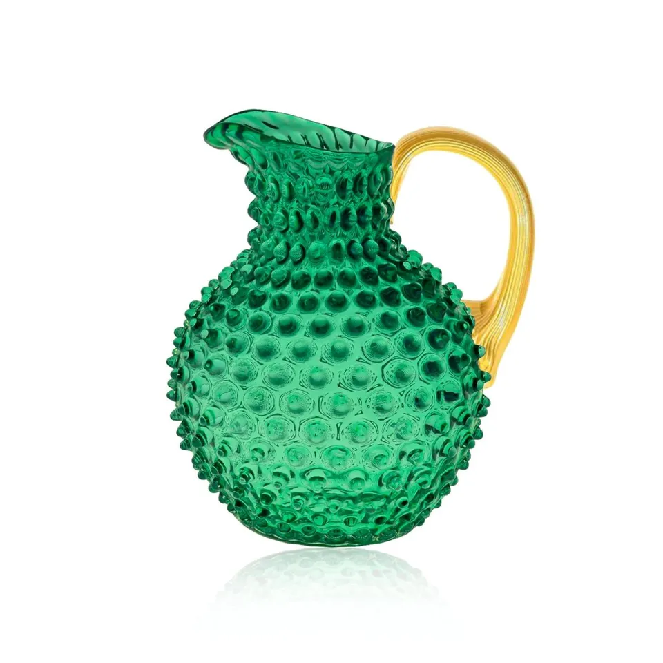klimchi-hobnail-pichet-vert-anse-or-2-litres image 1