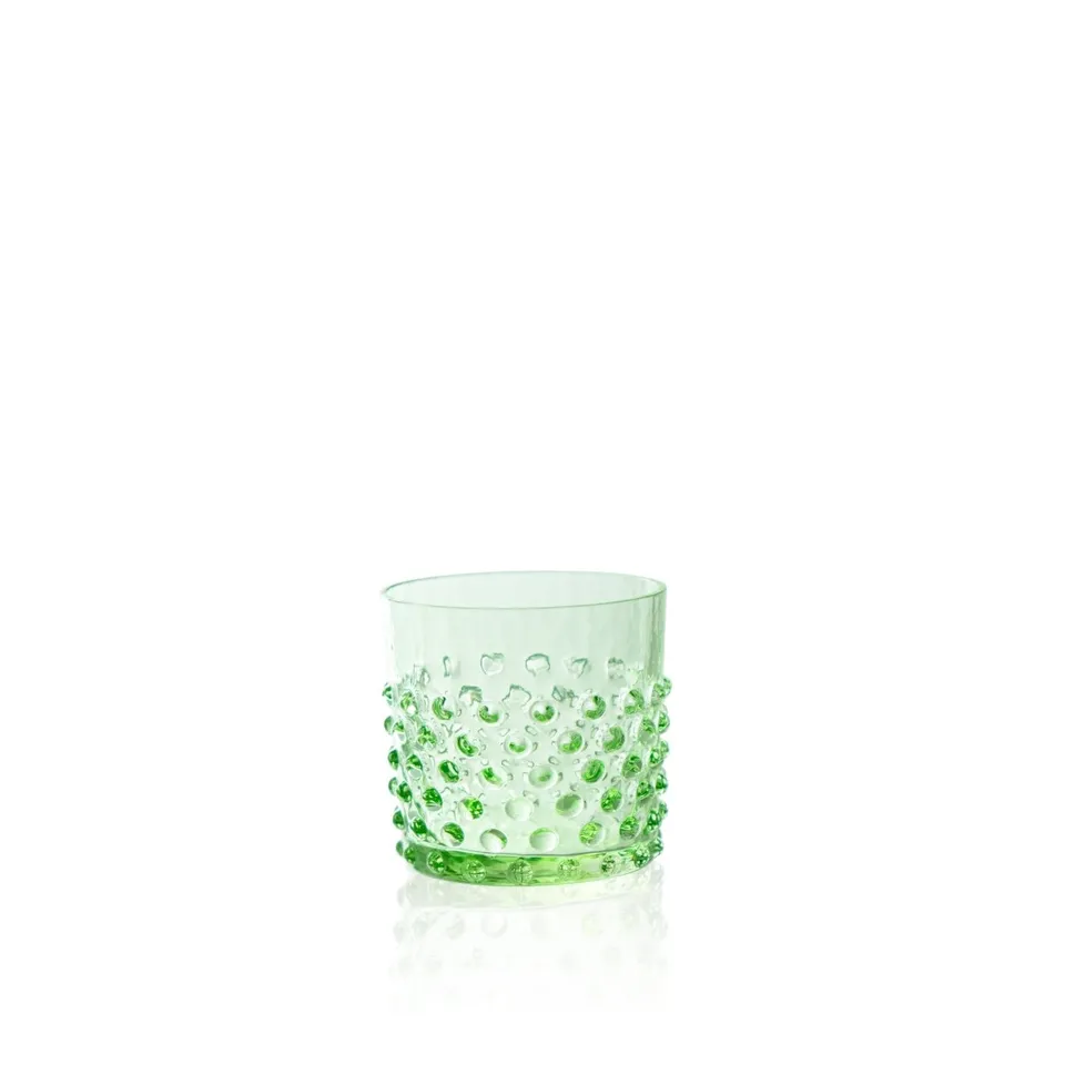 klimchi-hobnail-verre-whisky-vert-clair-150-ml image 1