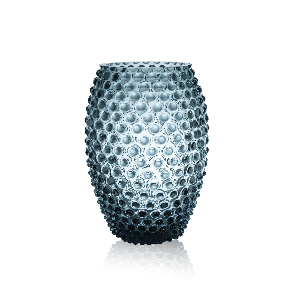 klimchi-hobnail-misty-blue-vase-ovale-bleu image 1