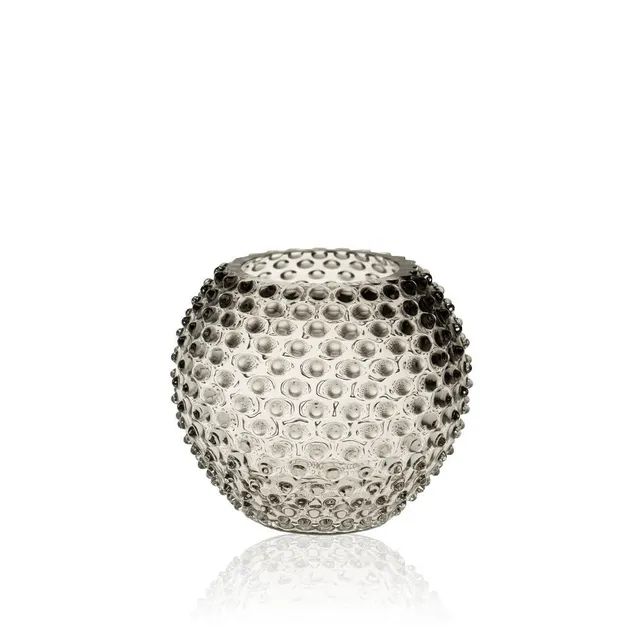 klimchi-hobnail-underlay-black-smoke-vase-rond-noir image 1