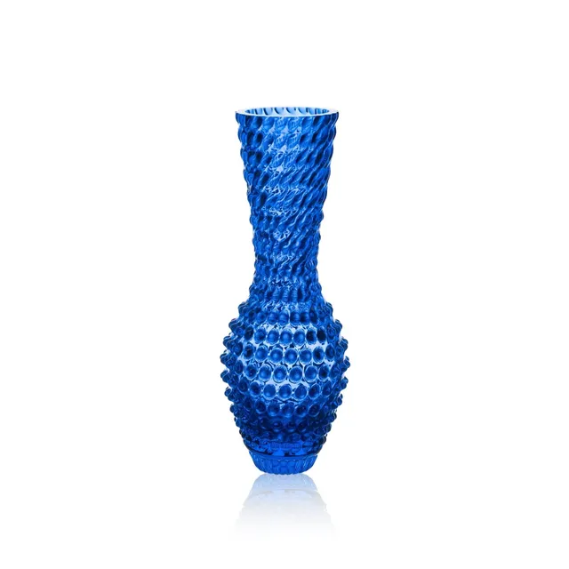 klimchi-fugu-vase-en-verre-bleu-lectrique image 1