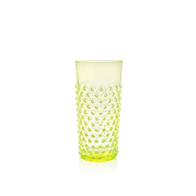 klimchi-hobnail-neon-citrine-verre-haut-400-ml-l-unit image 1