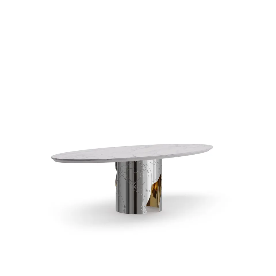 bablanc-la-dance-table-manger-laiton-sculpt image 1